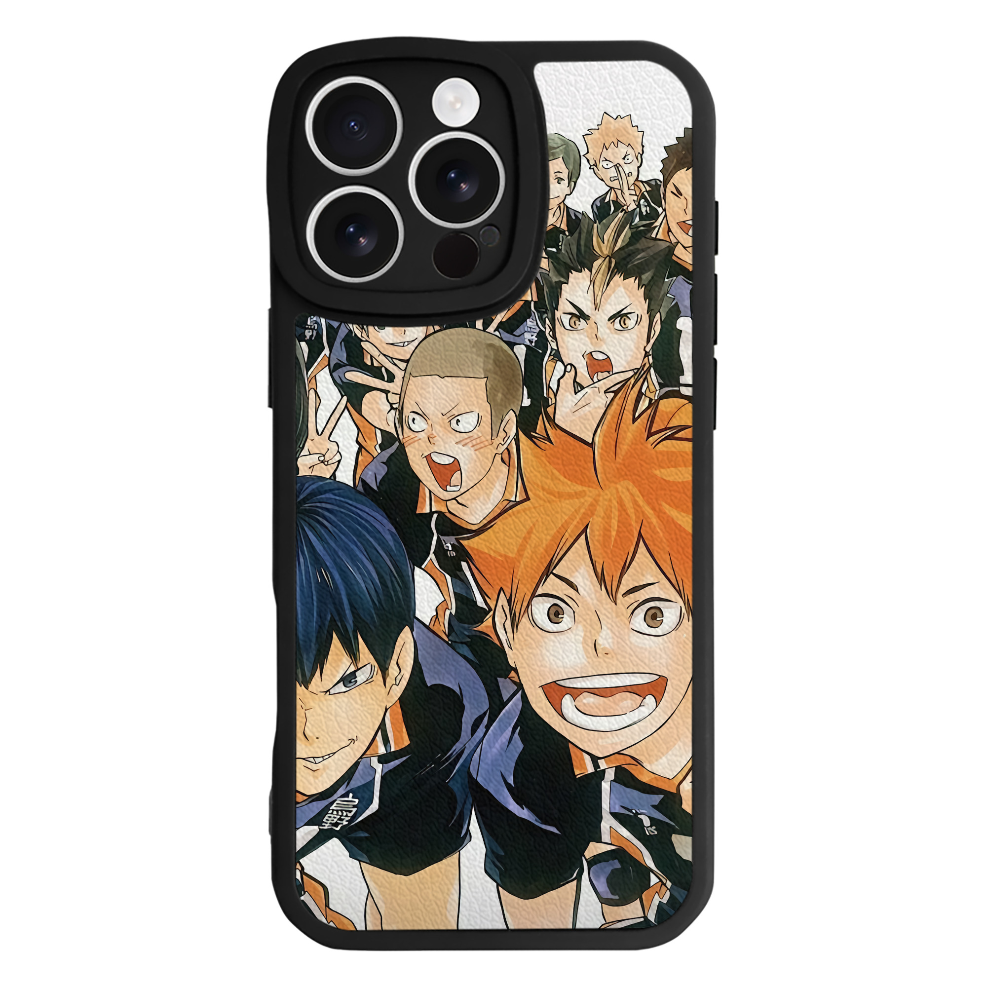 （画像用） ハイキュー!! Haikyu!! 【iPhone 16シリーズ対応】シリコンスマホケース（レザー調） 材質：シリコン